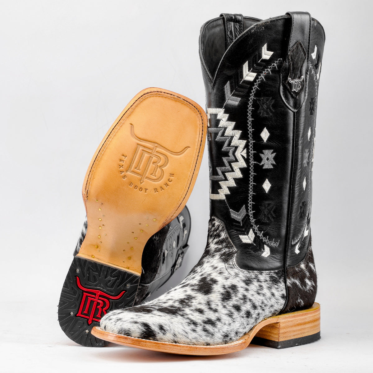 Genuine Cowhide Boots - Square Toe