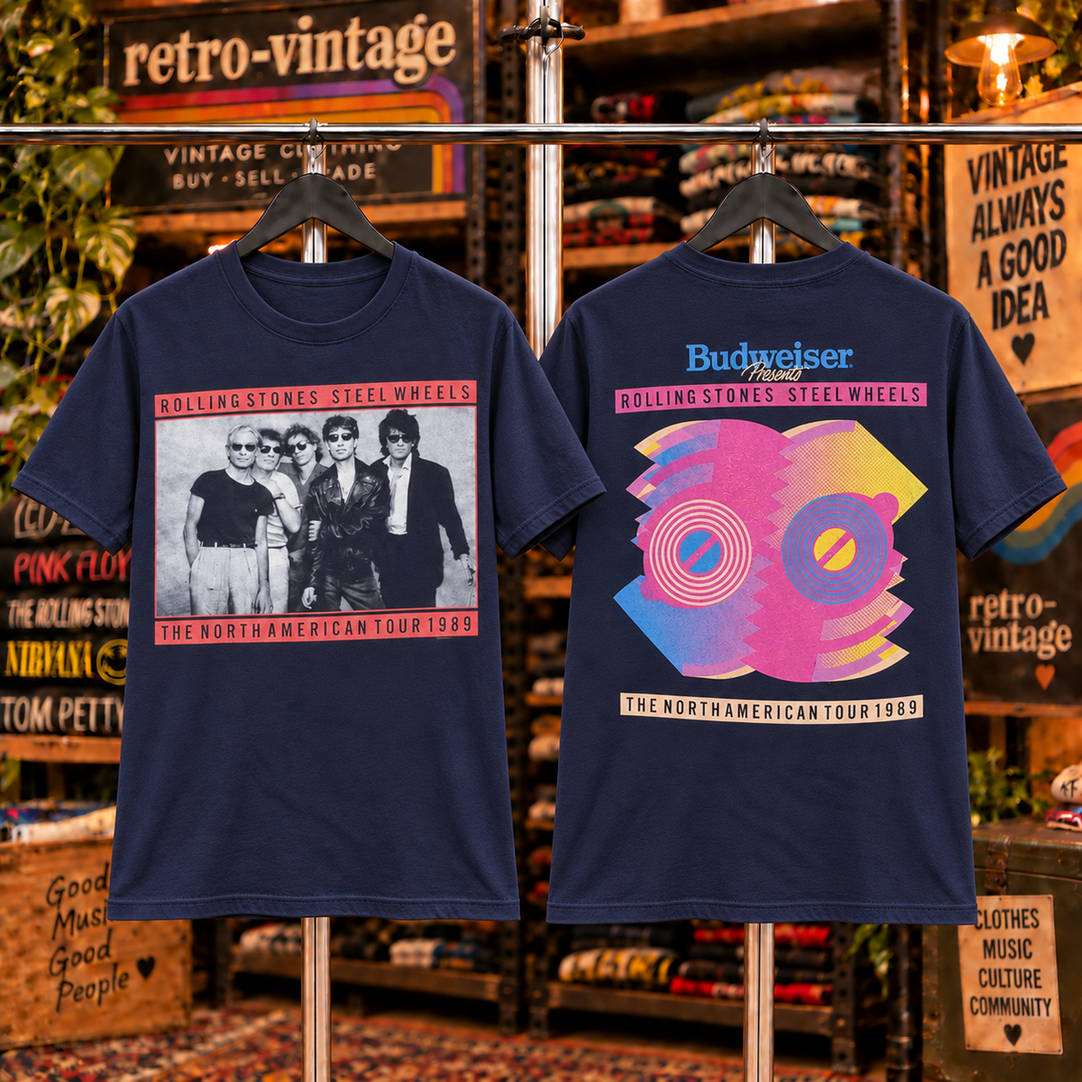 1989 Rolling Stones Steel Wheels T-Shirt